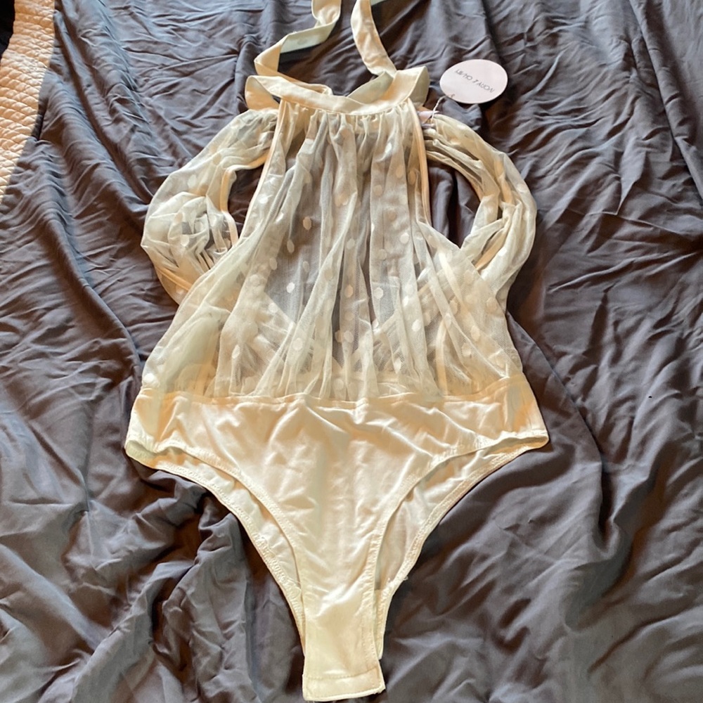 Cream sheer bodysuit